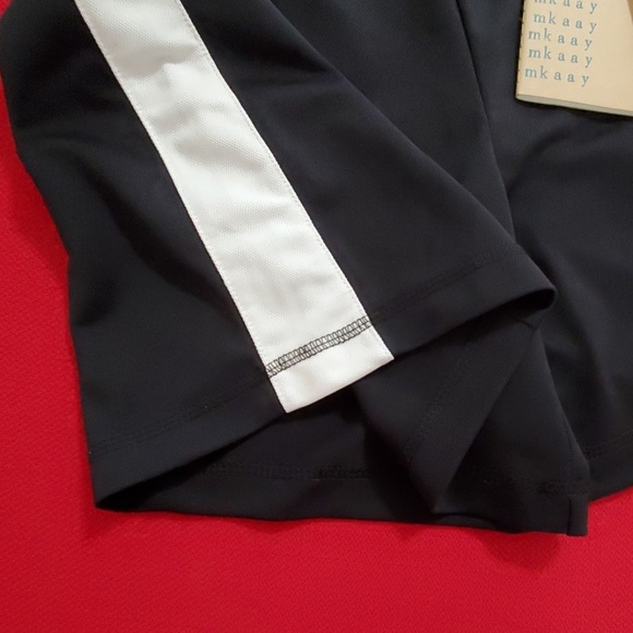 Tek Gear black gym running athletic shorts White Side Stripes Lrg. - Picture 6 of 6